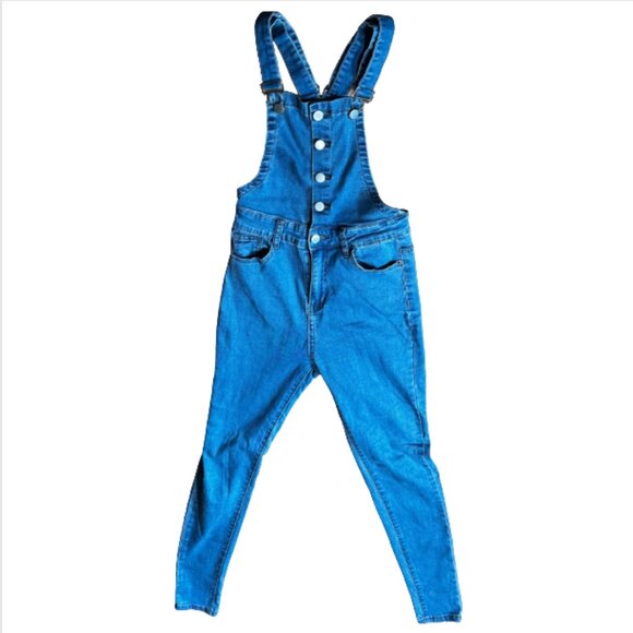 SHEIN Pants - Shein Button Up Denim Overall Skinny Jeans
